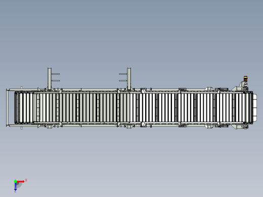 链式输送机3D模型俯视缩略图