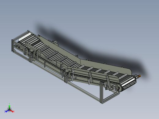 链式输送机3D模型正等轴测缩略图