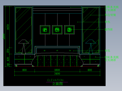 家装类CAD土块(二)-FH01060D