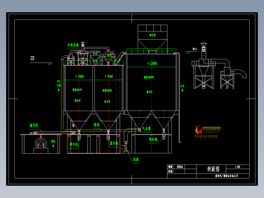 电厂粉煤灰分选(蜗轮式)工艺布置总图