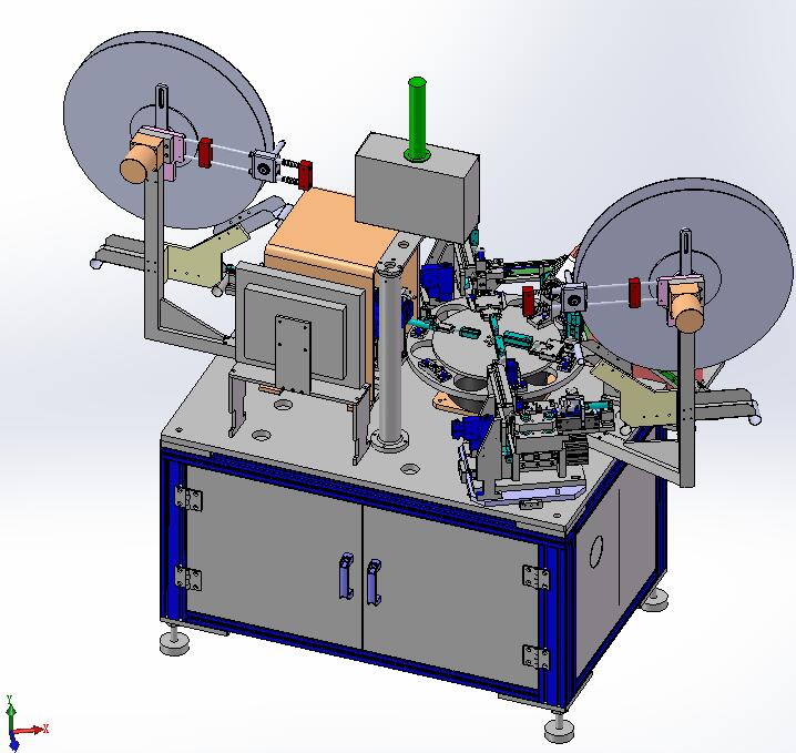 自动化转盘式五金件组装机 3D模型