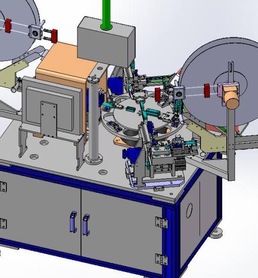 自动化转盘式五金件组装机 3D模型缩略图
