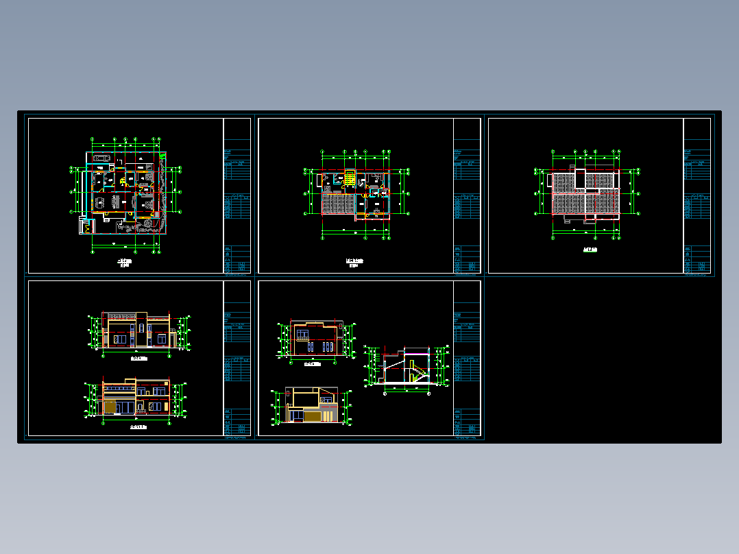 新中式别墅农乡村自建房建筑设计方案CAD总平立剖图纸SU模型素材