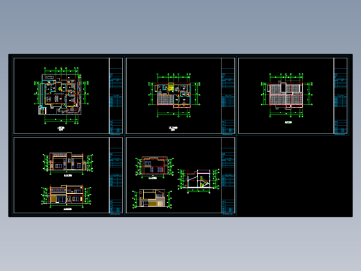 新中式别墅农乡村自建房建筑设计方案CAD总平立剖图纸SU模型素材