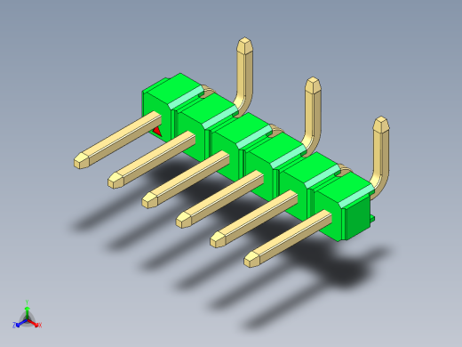 彩色公排针 100mil 2.54mm 系列-DS1022_green_06p_100mil_Type_SMT_R2_rev1.0