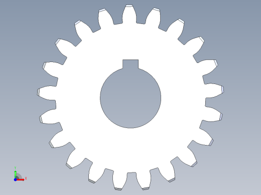 正齿轮压力角20 -48dp-20pa-21t spur gear前视缩略图