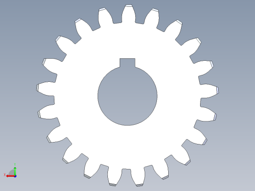 正齿轮压力角20 -48dp-20pa-21t spur gear后视缩略图