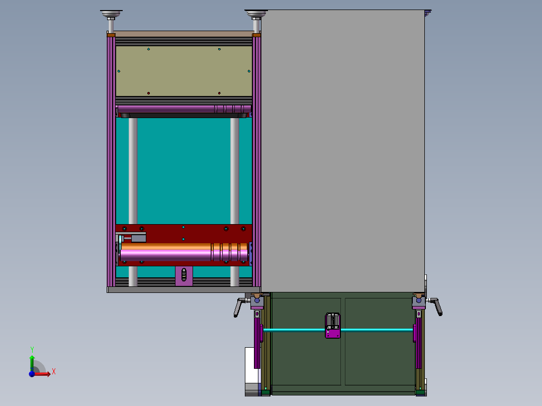 堆垛简易自动化设备前视图