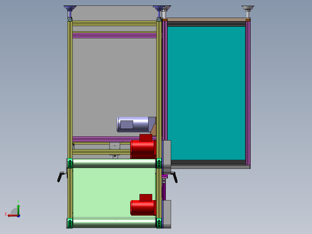 堆垛简易自动化设备后视图