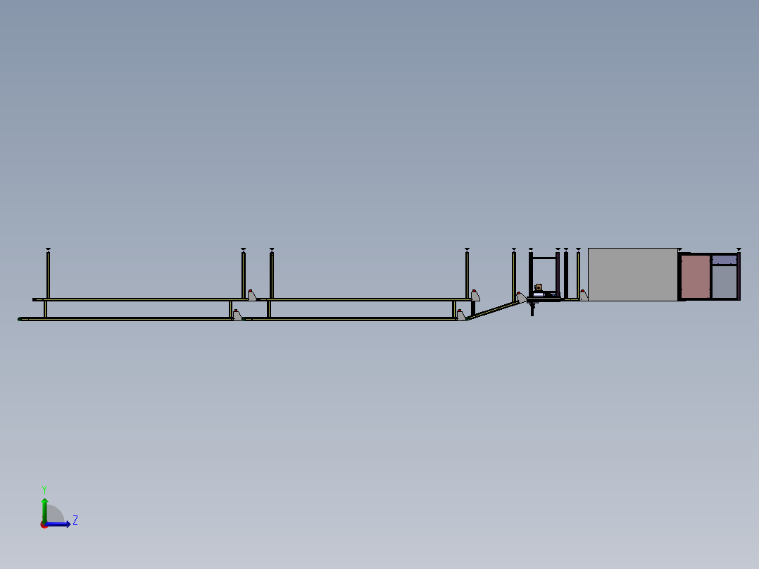 堆垛简易自动化设备左视图