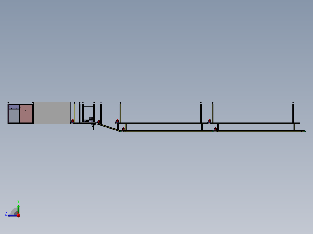 堆垛简易自动化设备右视图