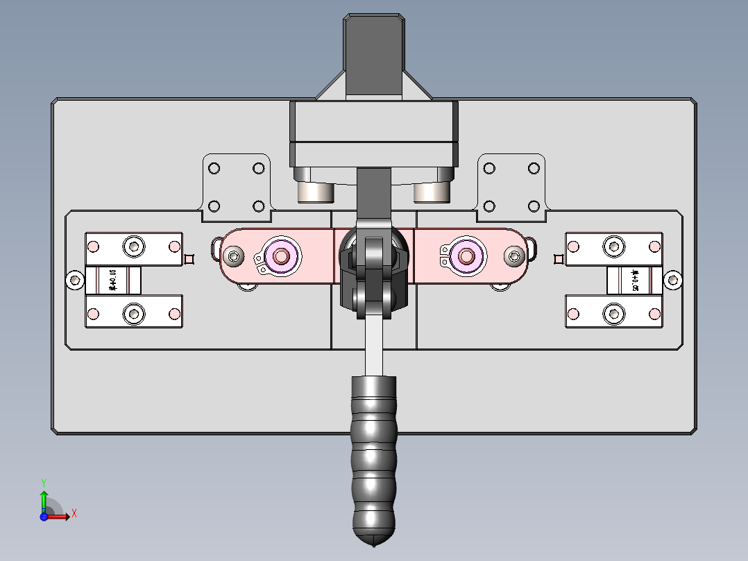 压合后位置度治具前视图