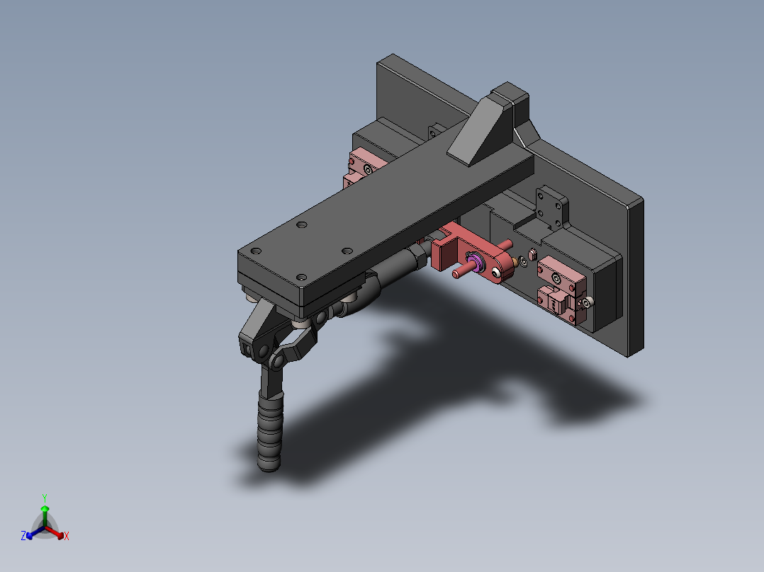 压合后位置度治具正等轴测图