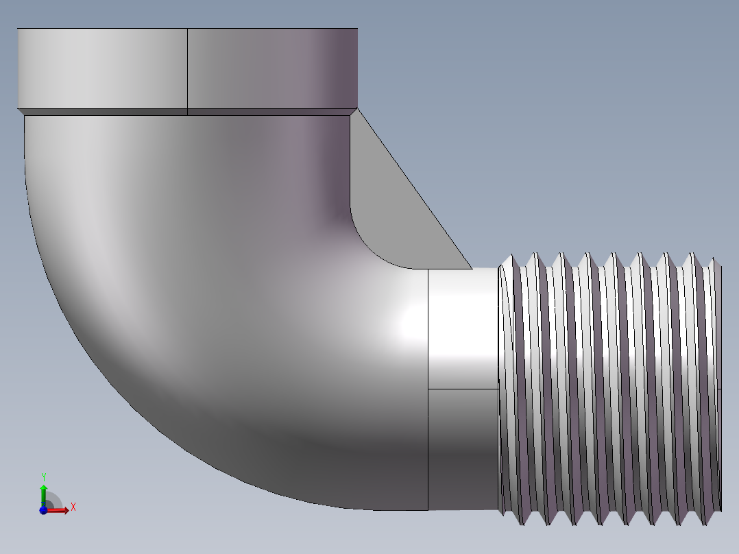 弯头-等径内外丝 DN15前视图