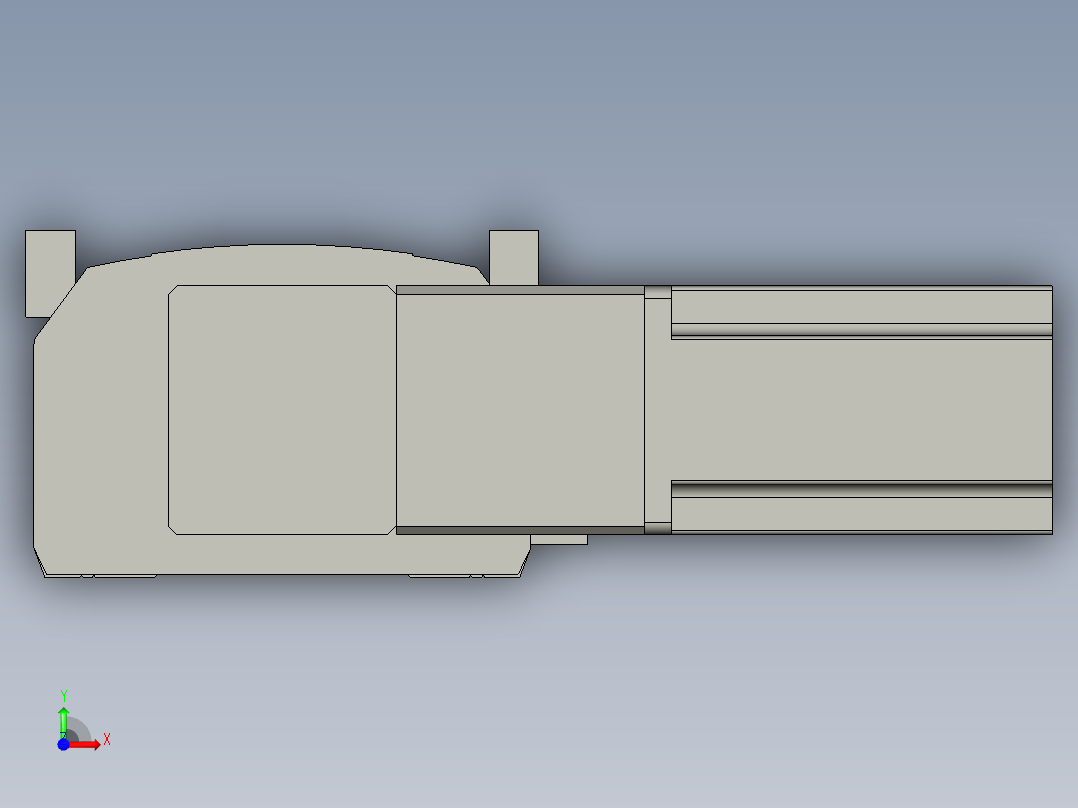直线模组WG-LHB12-S1850-L(B)设计图纸前视图