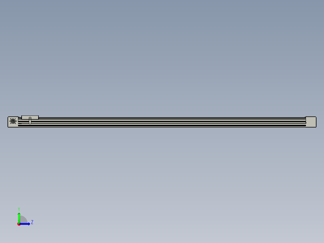 威洛博直线电机模组EB6-L140-S2000-光轴左视图