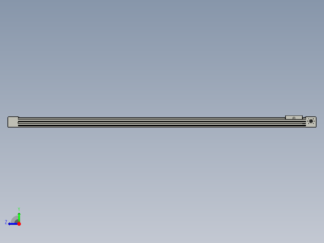 威洛博直线电机模组EB6-L140-S2000-光轴右视图