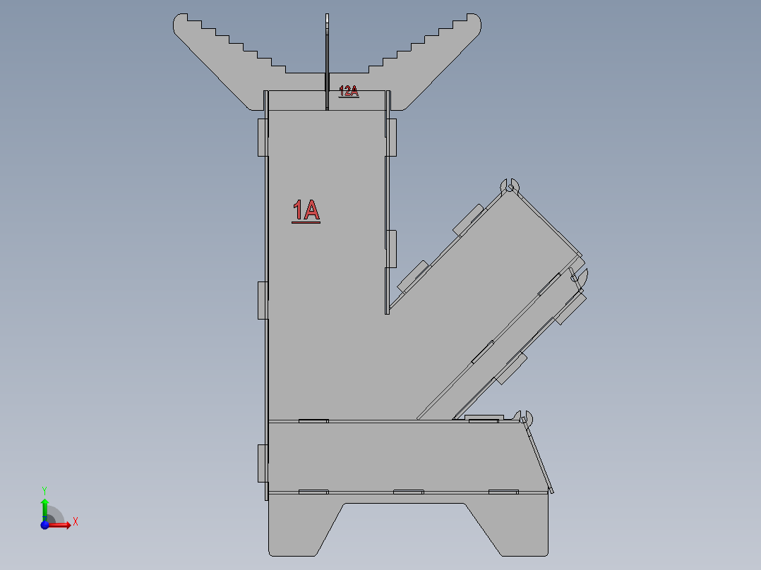 -双头双轮涡前视图