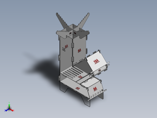 -双头双轮涡正等轴测缩略图