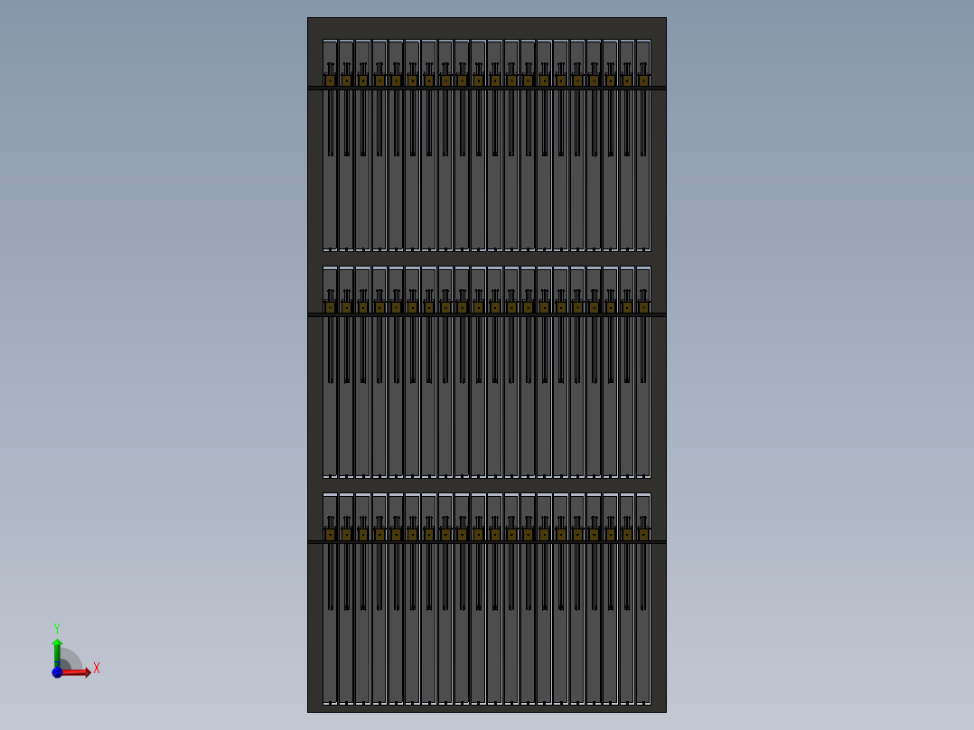 可推动箱子内物件结构前视图