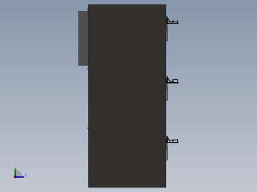 可推动箱子内物件结构左视缩略图