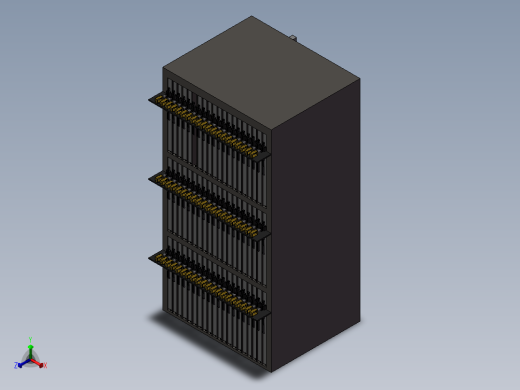 可推动箱子内物件结构正等轴测缩略图
