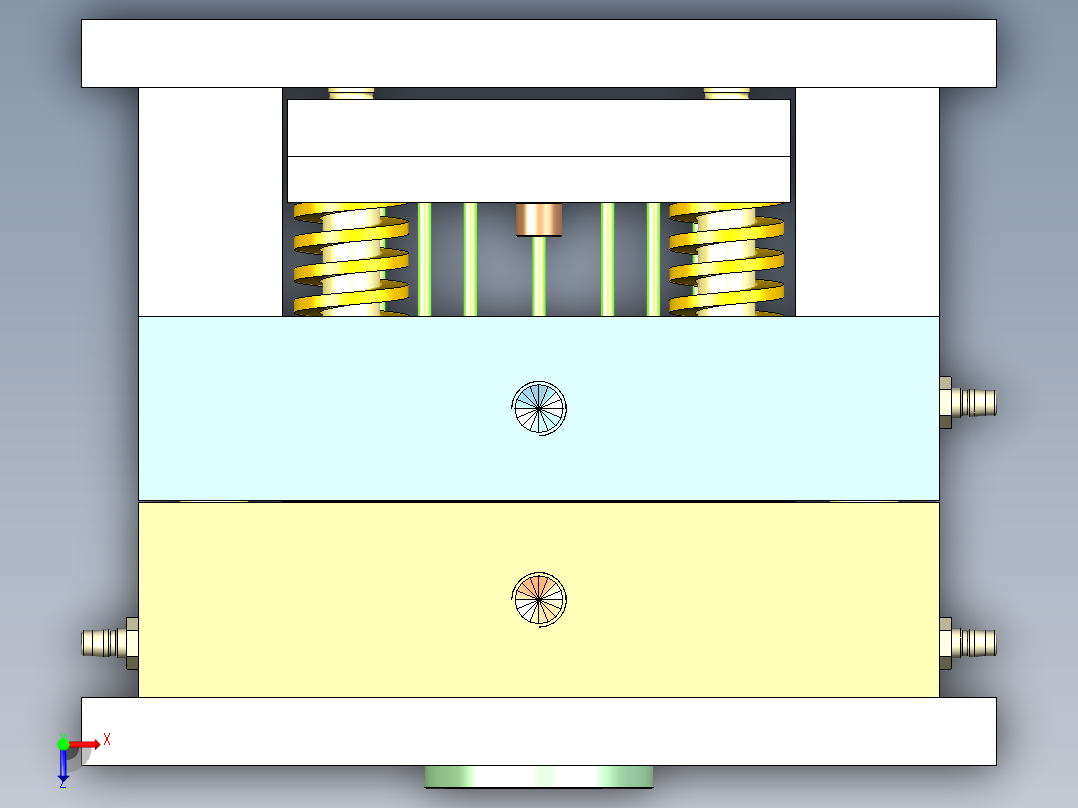 肥皂盒上盖注塑模具设计-一模四腔含UG三维===1290059==250俯视图