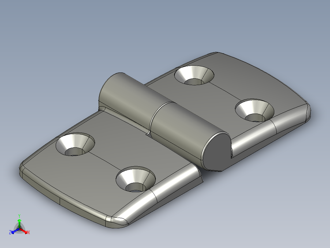 型材-KJN 50-50 DETACHABLE COMBI HINGE RIGHT 095K5050R00正等轴测图