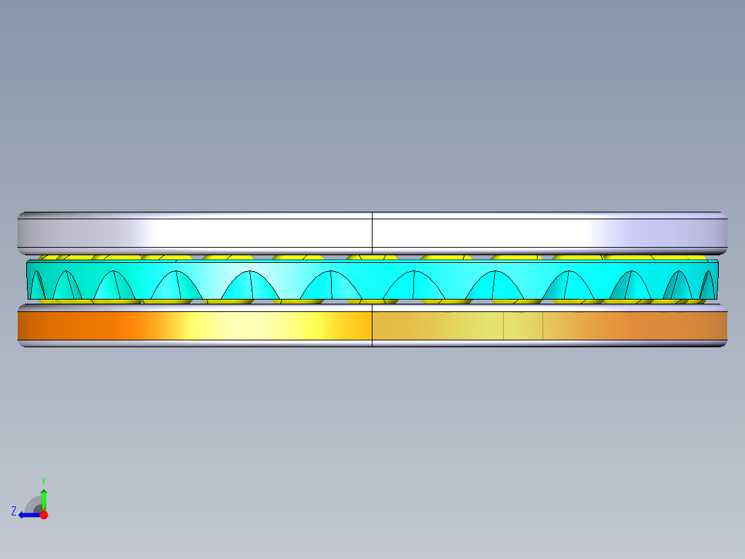 平面推力球轴承51115右视图
