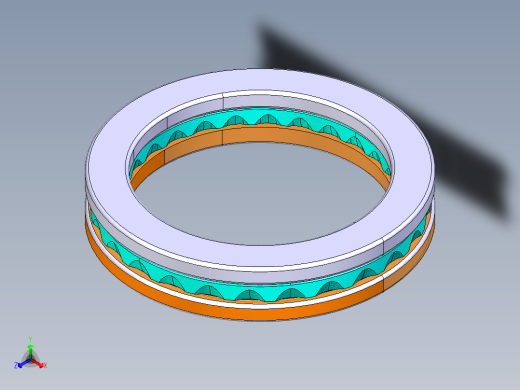 平面推力球轴承51115正等轴测缩略图
