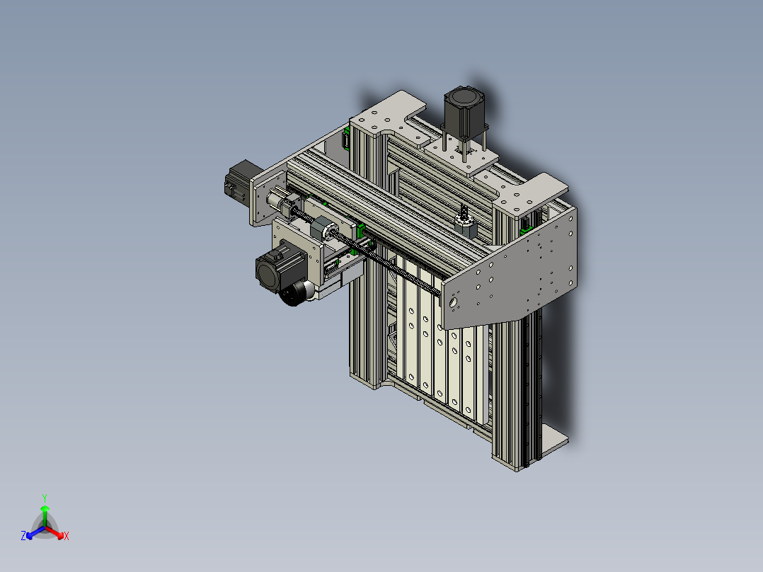 V2小型激光切割机正等轴测图