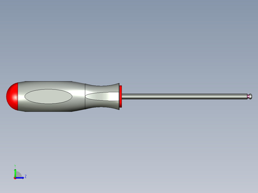 2.5mm 球头六角螺丝刀--sw stp左视图
