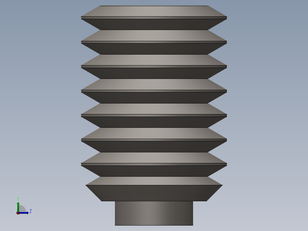 紧固件-0.3750 Allen Screw左视图