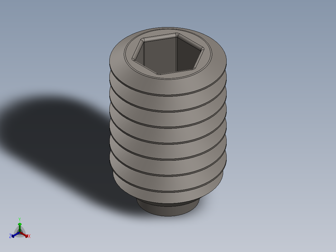 紧固件-0.3750 Allen Screw正等轴测图