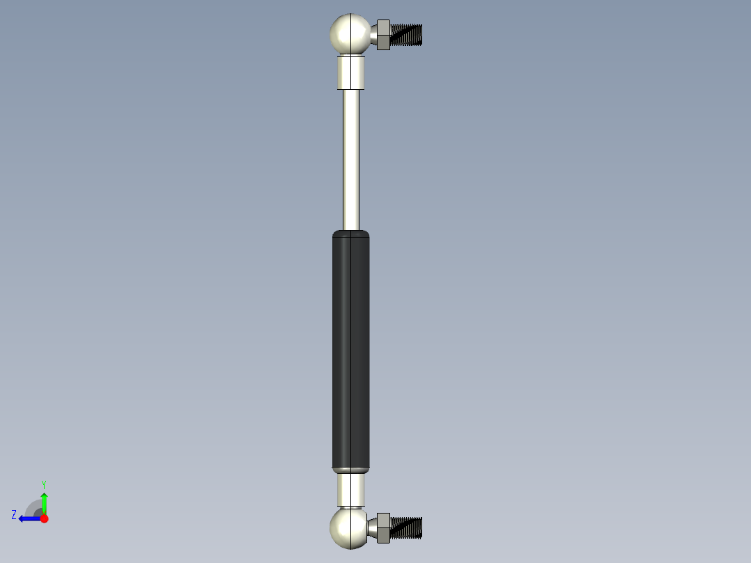 Q气压弹簧B310000018(5KG L185 和尚頭)右视图