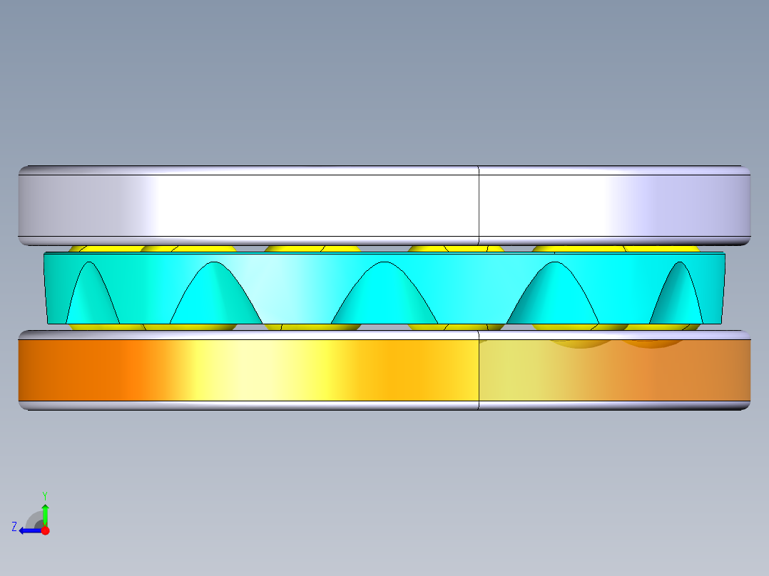 平面推力球轴承51308右视图
