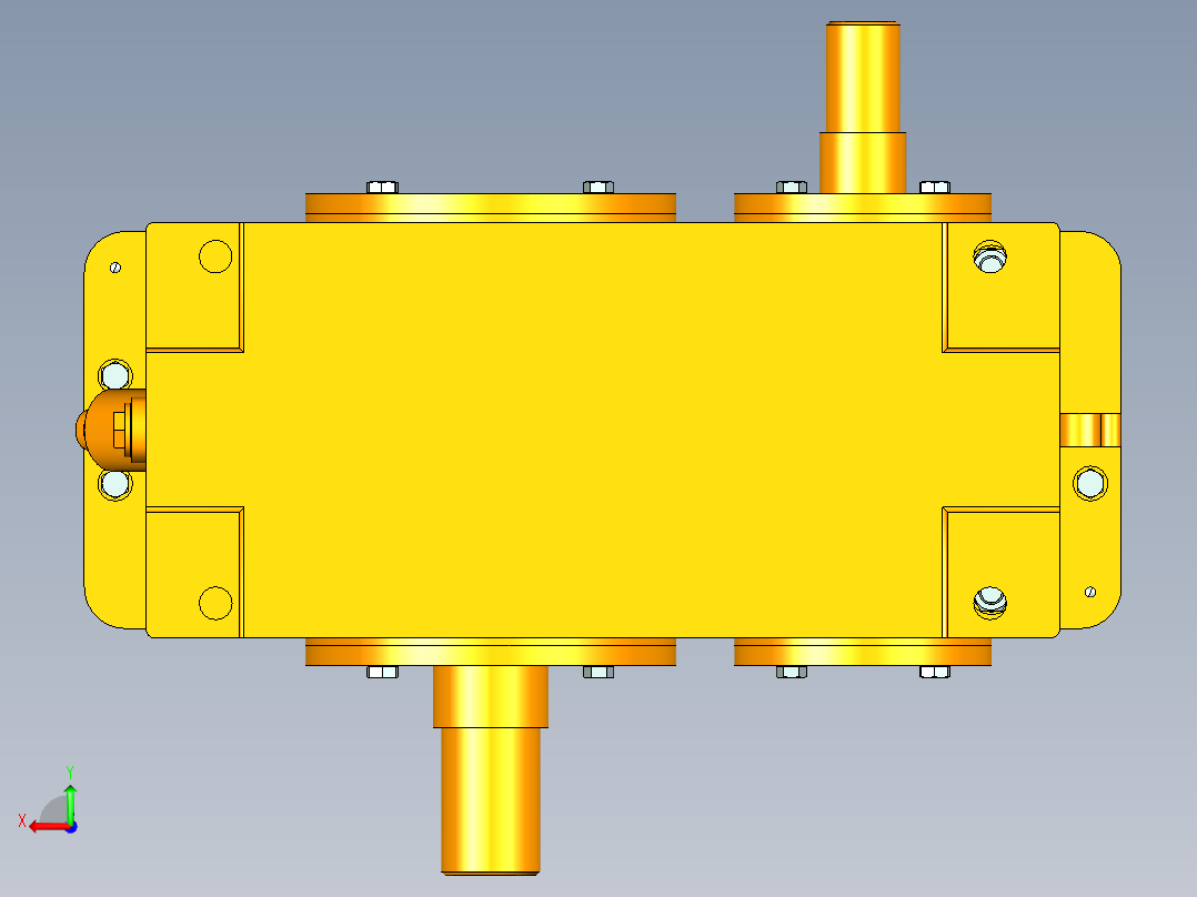 一级圆柱斜齿轮减速器设计带三维加二维含说明书后视图