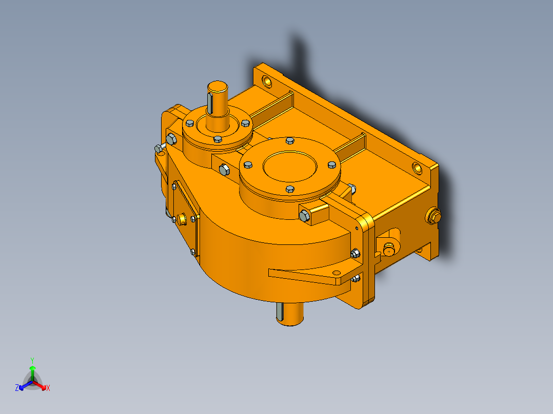 一级圆柱斜齿轮减速器设计带三维加二维含说明书正等轴测图