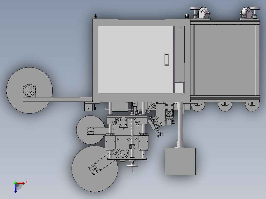 非标自动化贴标贴附机俯视图