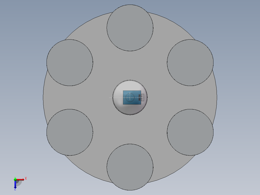 啤酒灌装机俯视图