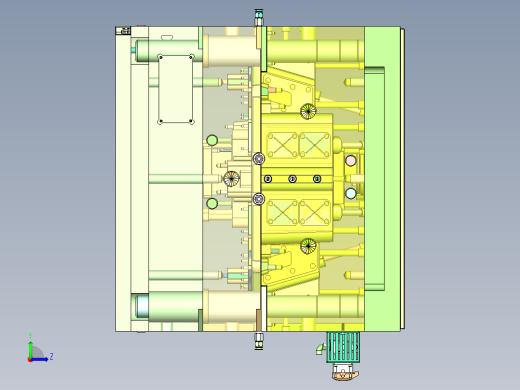 双层纸巾盒壳体（斜顶上顶针+四面哈夫滑块）左视缩略图