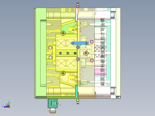 双层纸巾盒壳体（斜顶上顶针+四面哈夫滑块）右视缩略图