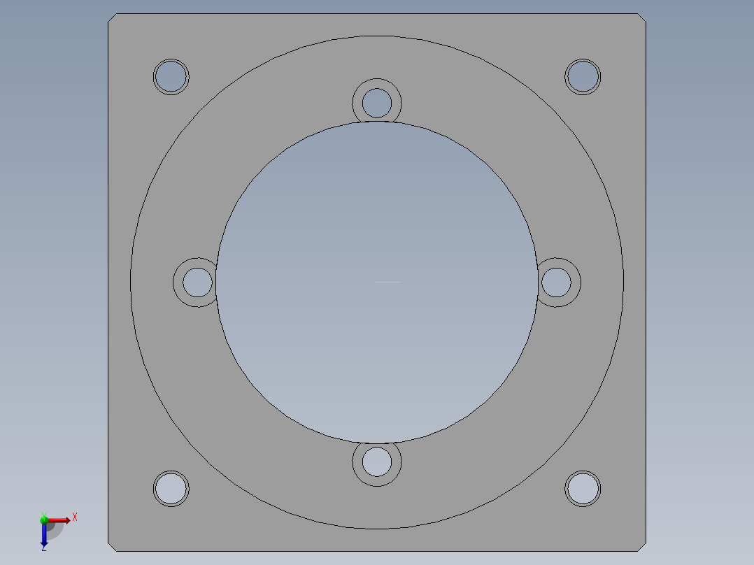 电动滑台模组MTG100-120减速机法兰俯视图
