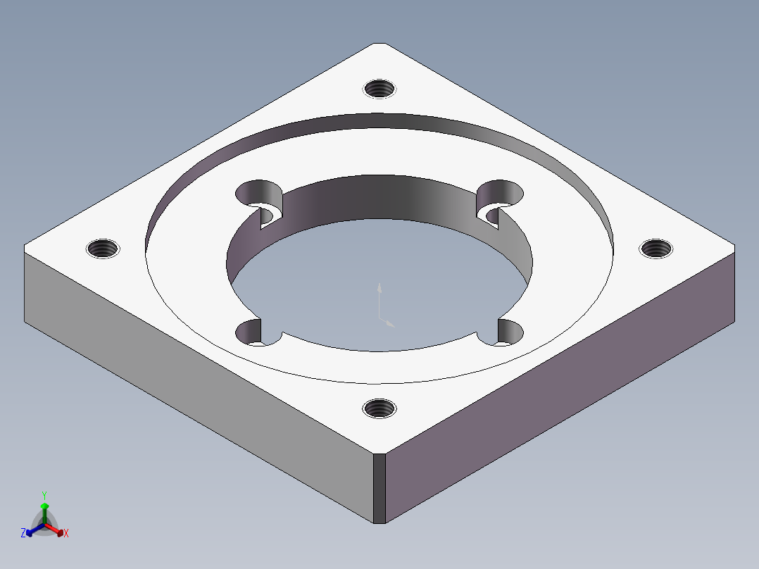 电动滑台模组MTG100-120减速机法兰正等轴测图