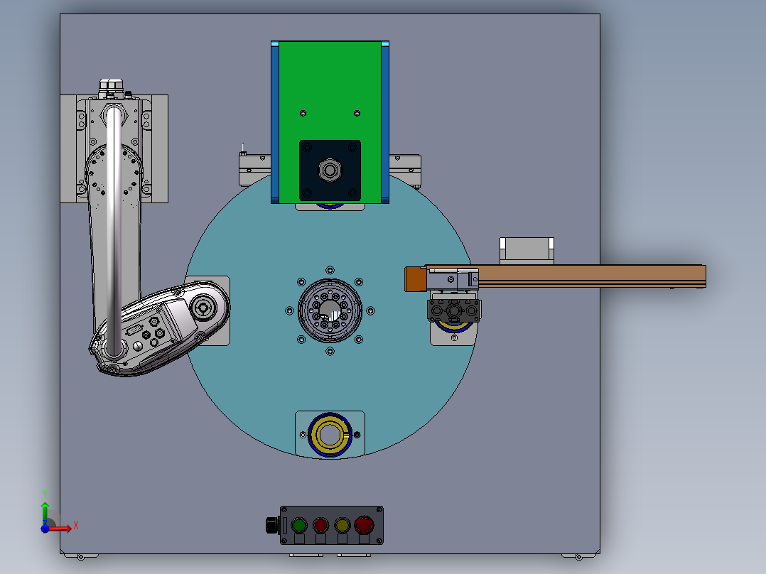 分割器浮动平台压装sw21可编辑前视图