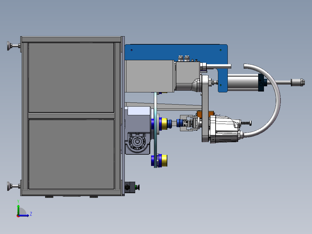 分割器浮动平台压装sw21可编辑左视图