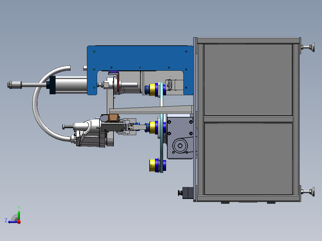 分割器浮动平台压装sw21可编辑右视图