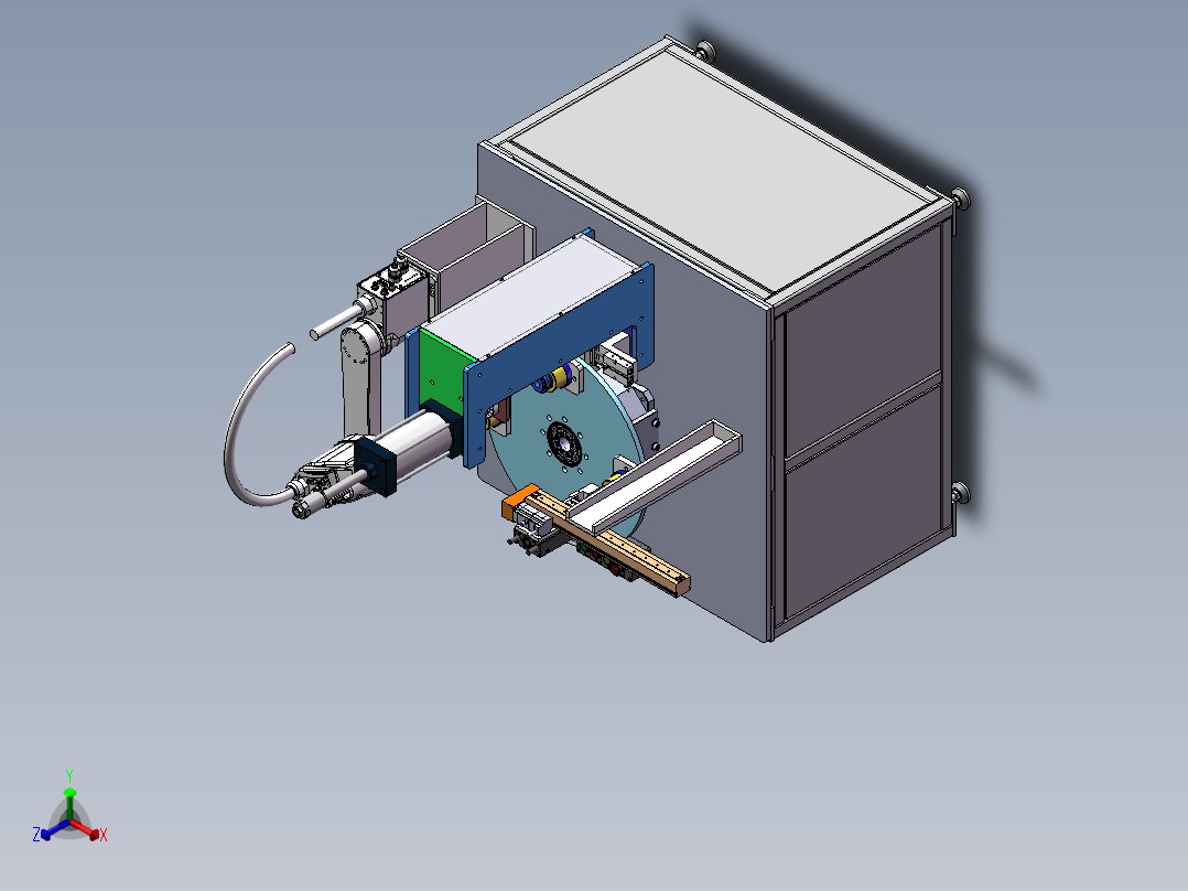 分割器浮动平台压装sw21可编辑正等轴测图
