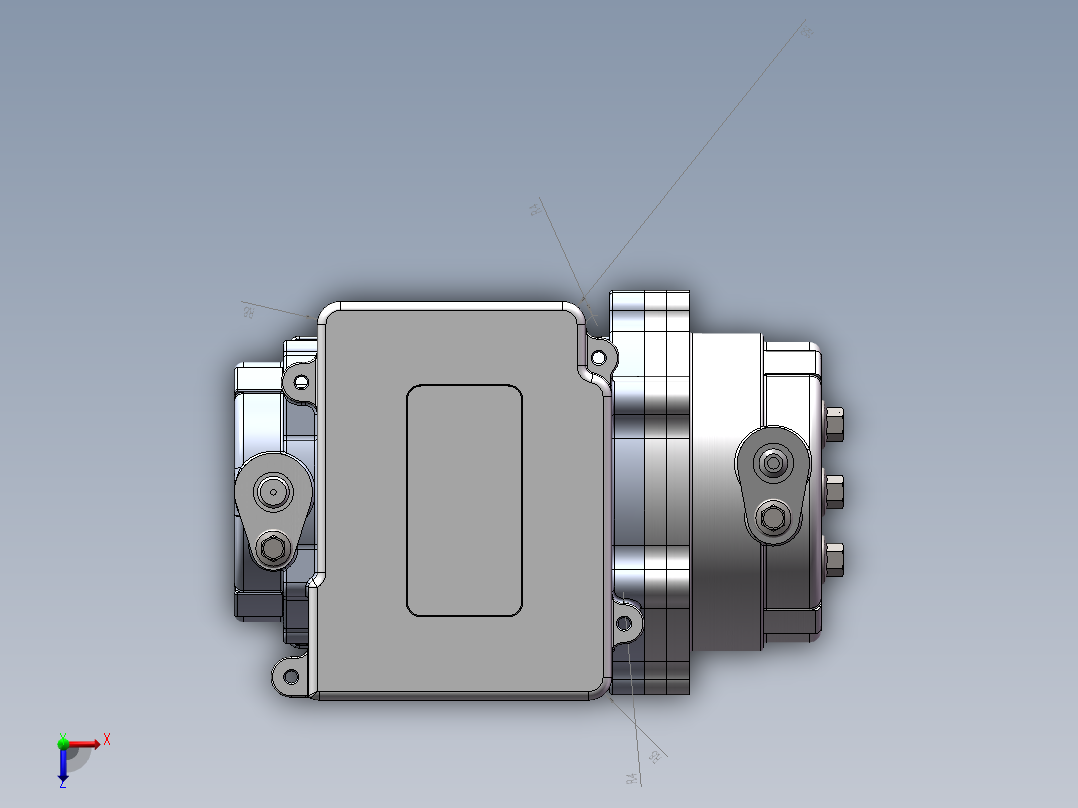 小型涡旋压缩泵sw15可编辑俯视图