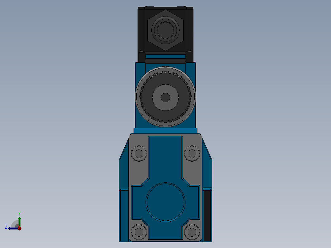 FWH-03直流线盒式电液换向阀后视图